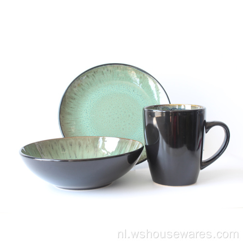 Groothandel nordic stijl gouden rand porselein servies sets